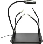 Helping Hands Soldering Station with 5X Magnifying Glass with LED light, PCB Hol