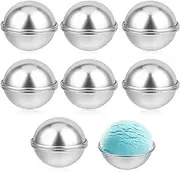 ZENWORYS 16 Pcs Bath-Bomb Molds 6.5cm DIY Metal Bath-Bomb Crafting Mould Bath-Bomb Making Kit Bath-Bomb Soap Making Kit