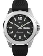 [Timex] Essex Ave Rubber Watch in Black