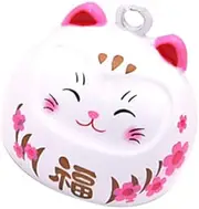 COHEALI DIY Cat Bell Fortune Cat Pendant Seal Japanese Hanging Bell Decorative Accessories Lucky Keychain