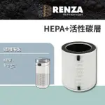 【RENZA】適用HYSURE 海說 MAGE 空氣清淨機(2合1HEPA+活性碳濾網 濾芯)