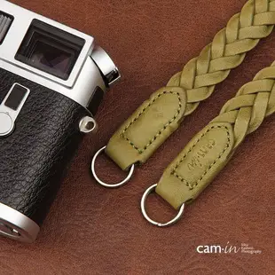 【 CAM2675 淺綠編織 真皮背帶 】cam-in 真皮系列 相機背帶 圓孔型 頸帶 菲林因斯特