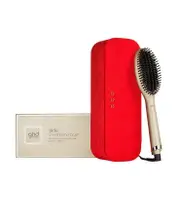 glide™ hair straightening brush in champagne gold