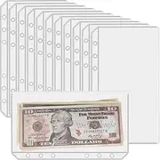 UMSICHT 12PCS A6 Binder Pockets with No Zippers, Zipless Budget Envelopes for the Cash System, A6 Binder Pouch for 6 Ring Binder, Money Folder Organizer, Clear PVC Savings Challenges Envelopes, 12PCS.