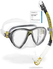 Cressi Premium Quality Snorkeling Adult Set - Big Eyes Evolution & Alpha Ultra Dry: Made in Italy