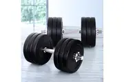 Everfit 35kg Dumbbell Set Weight Plates Dumbbells Lifting Bench