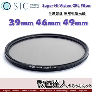 【數位達人】STC Super Hi-Vision CPL Filter 高解析偏光鏡 39mm 46mm 49mm