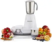 Geepas 550W 2-in-1 Mixer Grinder - Multifunctional Indian Mixer Grinder with Stainless Steel Jars & Blades - 3 Speed, Safety Twist Lock, Dry & Wet Grinding Spices Chutney Coconut
