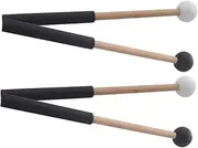 DRESSOOS 2Pairs Tongue Drum Mallets with Ergonomic Handles for Marimba and Percussion Instruments Smooth Surface Drumsticks for Performance Musical
