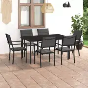 7 Piece Outdoor Dining Set Steel