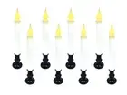 Christmas Window Candle Lights Black Base Candle Lights，Dusk to Dawn Sensor T...