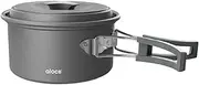 Kcolly Camping Cooking Pot Aluminum Alloy Camping Cookware with Folding Handle for Camping Picnic Hiking
