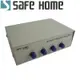 SAFEHOME DB9 RS232 印表機手動雙向 1對 4 切換器 讓四台電腦主機切換使用一台 DB9 RS232 的印表機。也可以反向一台電腦切換使用四台印表機 SD9104