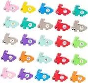 MOLUCKFU Set for Toddlers Wooden Toys Math and Girls Educational Toy Rabbit Shape