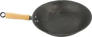 Bottom Wok Pan Traditional Induction Stove Wok Ergonomic Handle for Kitchen Cooking and Reliable Frying Pan for Everyday Use