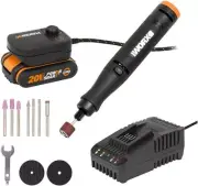 Worx 20V Makerx Cordless Kit Rotary Tool, Adaptor and 2.0Ah Battery, Charger