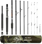 X5 Series Travel Fishing Rod & Case (X5 Max, Travel & Combo) - Nano-Carbon Fishing Rod Combinations for All Your Fishing Needs. Spin Fishing, Fly Fishing, Ledger Fishing and More.