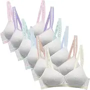 [SEAUR] Teen Girls Bra Cotton Sports Bras Comfort Wireless Training Bra Girls Stretch Bralette Soft Bra with Adjustable Straps
