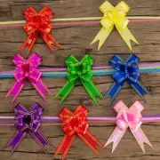 10 Pcs Gift Wrapping Ribbons Flower Solid Color Ribbon Strings Ribbon Pull Bow