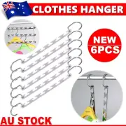 6x Wonder Metal Clothes Hanger Closet Organize Hook Space Saver Saving Holders