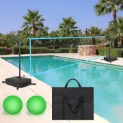 Pool Volleyball Net Set with Weighted Base, Volleyball Net for Inground Pools Po