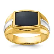 14k Two-tone Gold Men's Onyx Ring Mounting