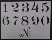 Reusable Plastic Stencil - Old Typeface Numbers for Crafts, DIY Projects, Decor
