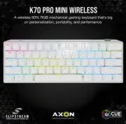 CORSAIR K70 PRO MINI WIRELESS RGB 60% Mechanical Gaming Keyboard, Backlit RGB LE