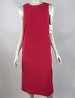 Worth Sleeveless Long Shift Dress Women 2 NWT Crew Neck Lined Zip Closure Slit