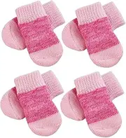 ibasenice 2Sets Adorable Non Slip Elastic Pet Socks Comfortable Slip Dog Socks for Pets Stylish Cartoon Pattern Design Durable Protection for Pet Legs