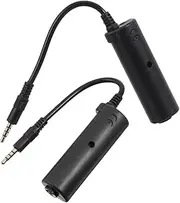 BAZEITFLOW 2pcs Guitar Effector Guitar Audio Interface Guitar Converter Guitar Effects Interface Electric Guitar Adapter Device Guitar Cable Smartphone Guitar Adapter Copper Wire Black