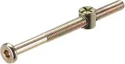 6-30pcs M6 Furniture Bolts Nut Hex Socket Head Cap Screw 70-110mm Zinc Plated Baby Bed Bolts Barrel Nuts(M6 x 70mm 10pcs)