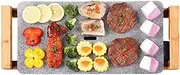 SOGA Electric Ceramic BBQ Grill Non-stick Surface Hot Plate for Indoor & Outdoor Stone