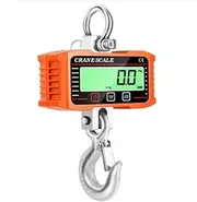 [JAJAJ] Industrial Digital Crane Scale Digital Crane Scale 1T LED High Load Industrial Heavy Duty Alloy Hook Weight Balance N/lb/kg Hold Hanging Scales for Farm,Livestock,Factory,Construction(1500kg Orange)