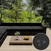 Waterproof Oxford Outdoor Cushion Cover 13x25x4 inch Furniture Patio Cushion Cover Replacement Outdoor Seat Cushion Slipcover with Zipper (Black,13"x25")