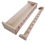 Custom Fishing Rod Rack, Solid Red Oak Wood, Unfinished | 10 Rods, 22 Inches