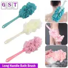 Long Handle Bath Brush Soft Mesh Back Scrubber Body Puff Shower Loofah Tool 43cm
