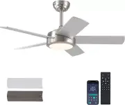 Ceiling Fan with Lights and Remote/App - 42" Modern Low Profile Ceiling Fan with