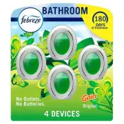 Febreze Bathroom Air Freshener Solid Gain Original Scent 0.25 fl. oz. 4/Pack