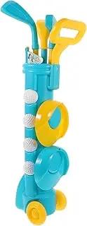 YARNOW 1Set Golf Set Cart with Clubs Balls Bases and Flags Interactive Outdoor Sports for Parent Play Pe Material for Safe Fun