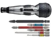 VESSEL Electric Ball Grip Driver Plus 3-level 6 Bit Included 220USB-P1 (gray)