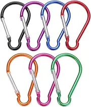Carabiner Clip, 5Pcs Large 4" Aluminum Keychain Hook,Spring Snap Key Chain Clip for Outdoor Use Durable Carabeaner Keychain Clip for Outdoors Keychains Accessory