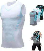 Mens New Vitaboost Compression Shirt 2024 New Ionic Shaping Sleeveless Vest Size