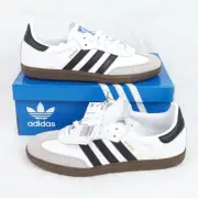 Adidas Samba OG Low Top Leather Upper Shoes In White/Black US 6.5 (B75806)