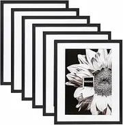 Set of 6 A3 Photo Frame, 32.5x44.5cm Black Photo Frames for Wall Decoration, Clear Acrylic Picture Frame, Solid Wood Gallery Wall Frame (6, Black)
