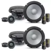 2 Pair Alpine R-Series R2-S65C 6.5" 300 Watts Component Car Audio Speaker