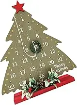 Alipis Christmas Countdown Advent Calendar Rustic Wreath Design with Intricate Details for Holiday Decor Days Countdown to Christmas for Home and Office Decoration
