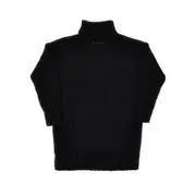 [MM6] MM6 Knitted mini dress with logo inlay Kids 14Y 14Y Black