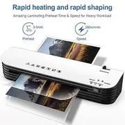 Laminator Machine 4 in 1 Thermal Laminator Quick Warm-Up Paper Trimmer 9 inches Max Width