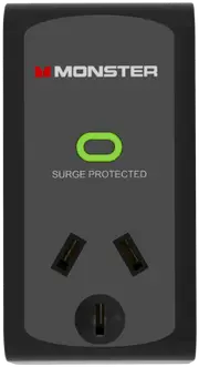Monster Single Socket Surge Protector (Black)